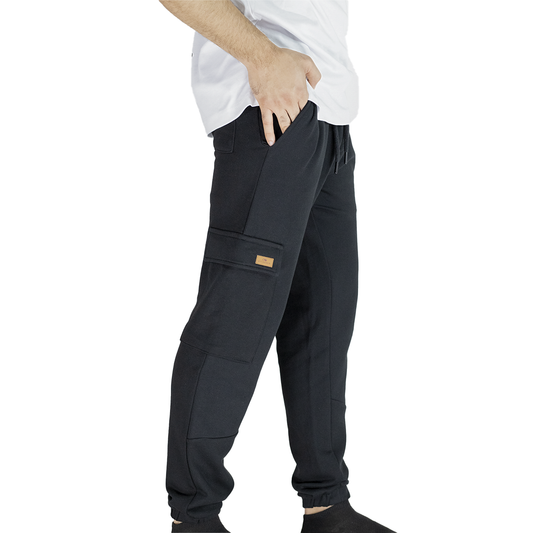 Terry Cargo Jogger – Black & Light Grey Men’s Pants