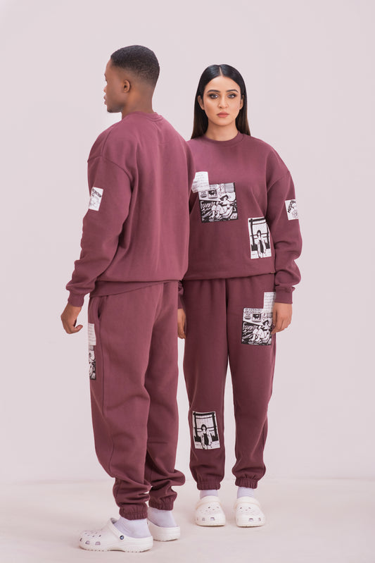 Unisex Vintage Music Artist Oversized Sweatshirt and Jogger Set for men & women