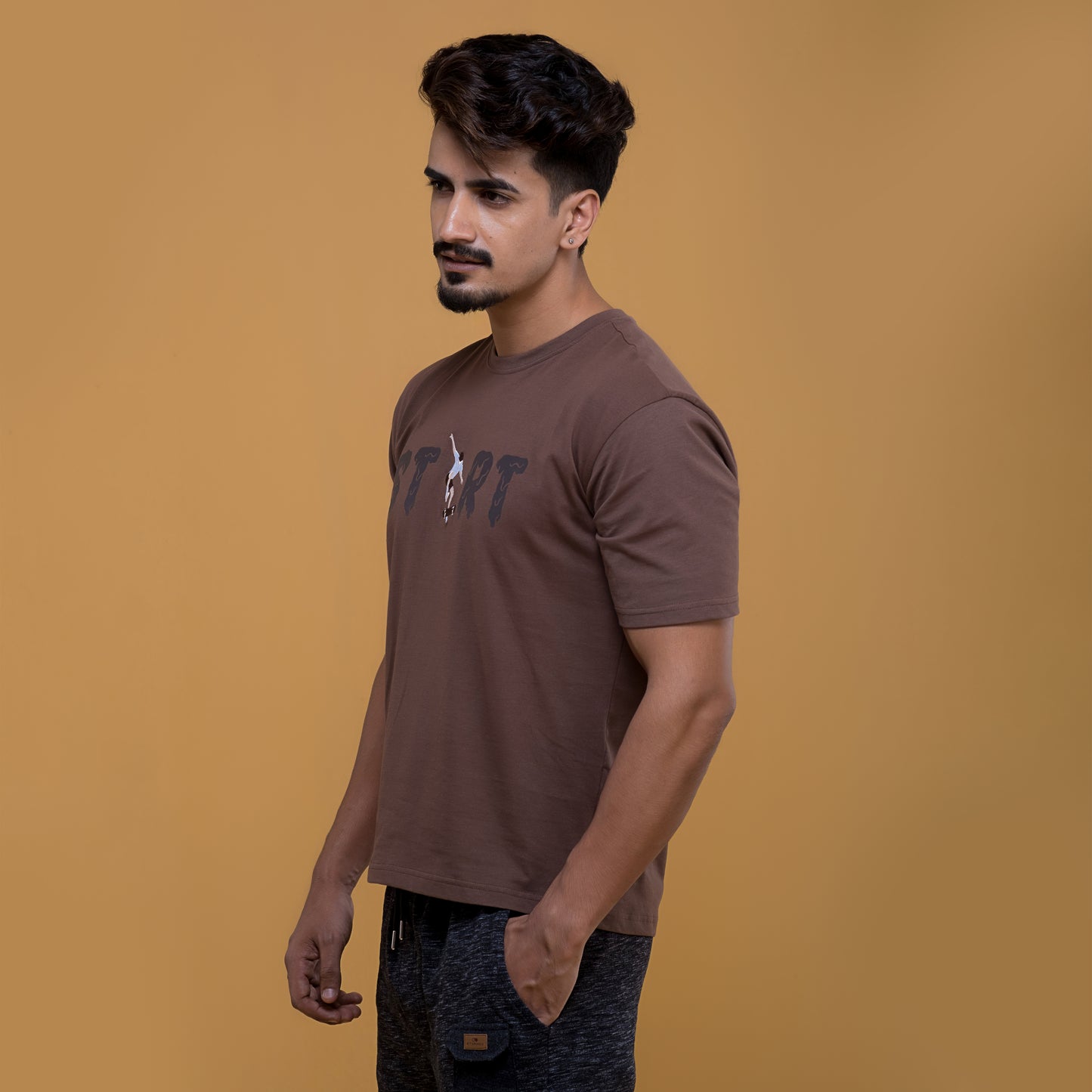 One-way 100%Cotton Embroidered Unisex Tee