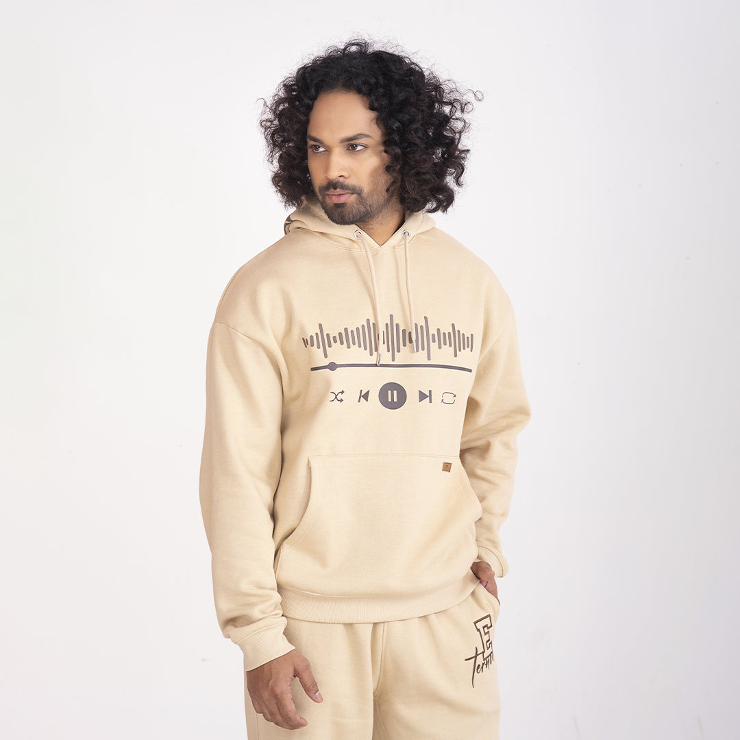 Men's Cloud Soft Hoodie Float on Comfort with music graphic