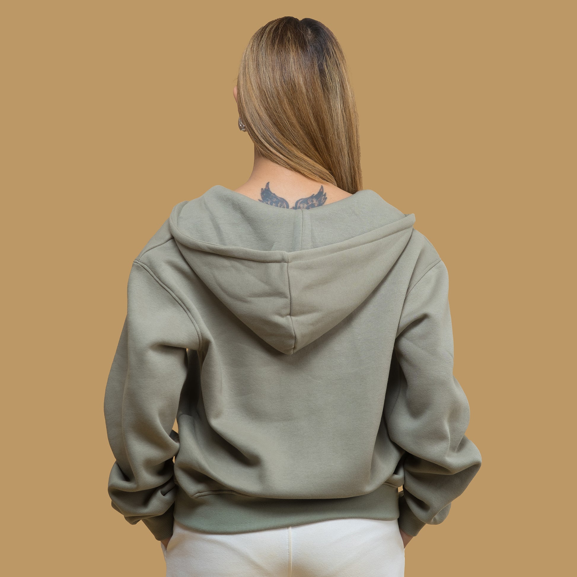 Women's olive green hoodie
