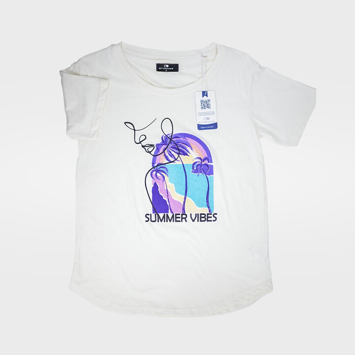 Stylish SUMMER VIBES T-Shirt Contemporary Women's Apparel