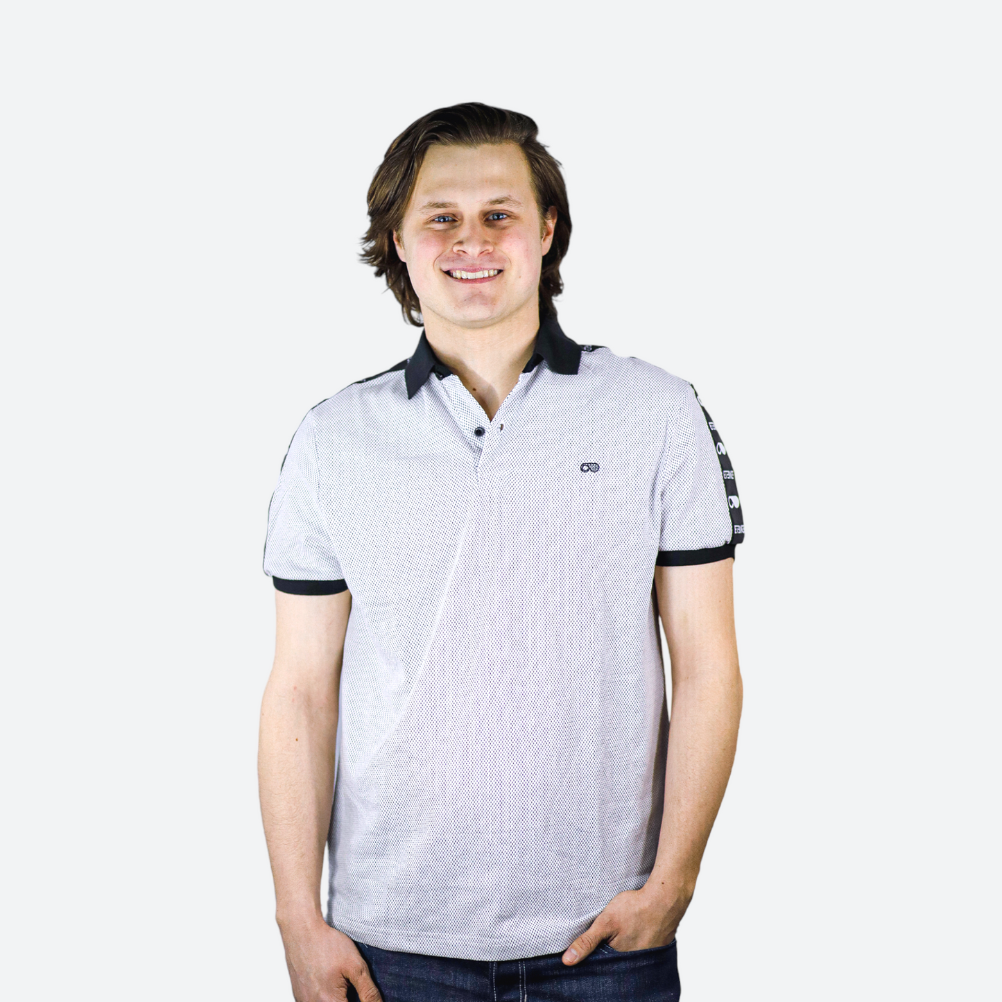 Cotton piqué polo shirt snow white for boys