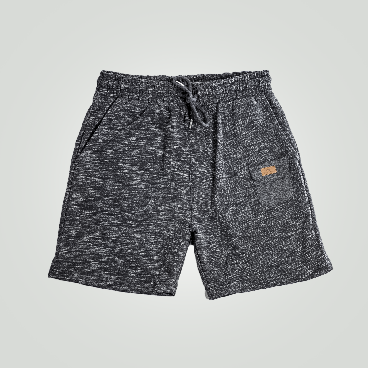 Men's Gray Mélange Terry Shorts - Gym shorts