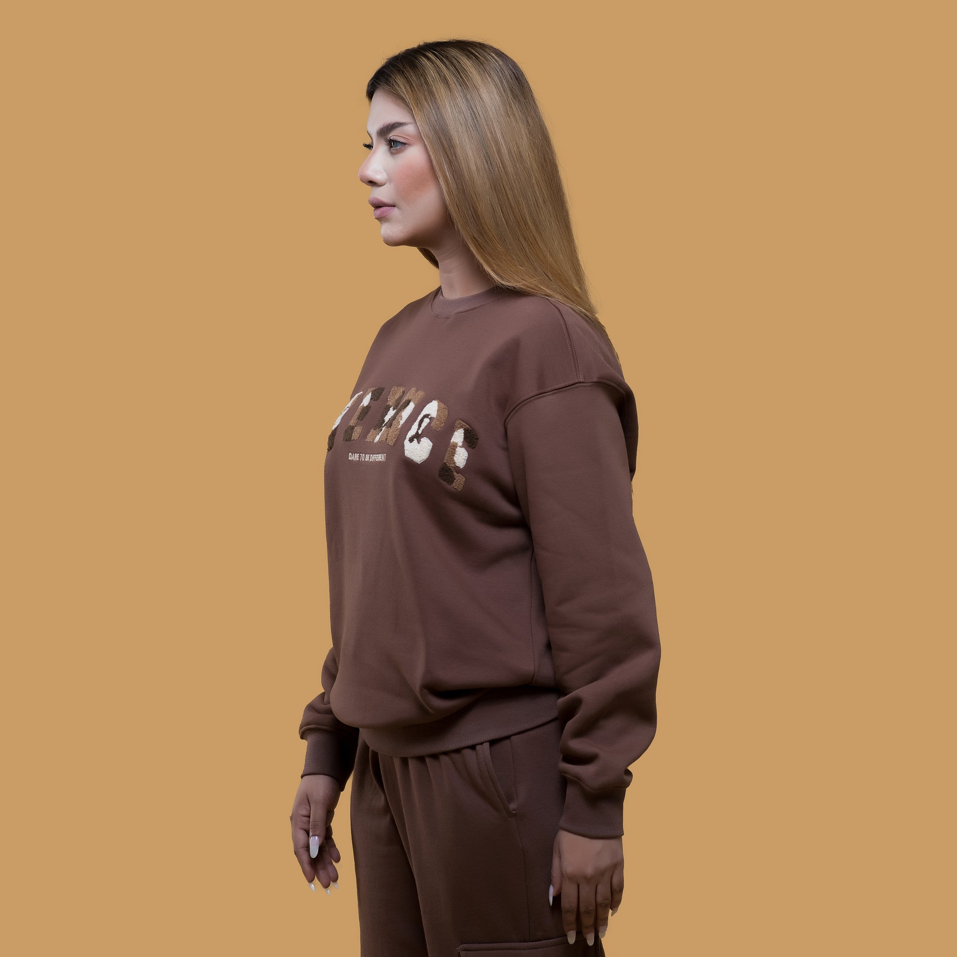 Chocolate Brown V Neck Sweatshirt