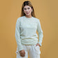 Patch Mint Green Crewneck Long Sleeve T-shirt