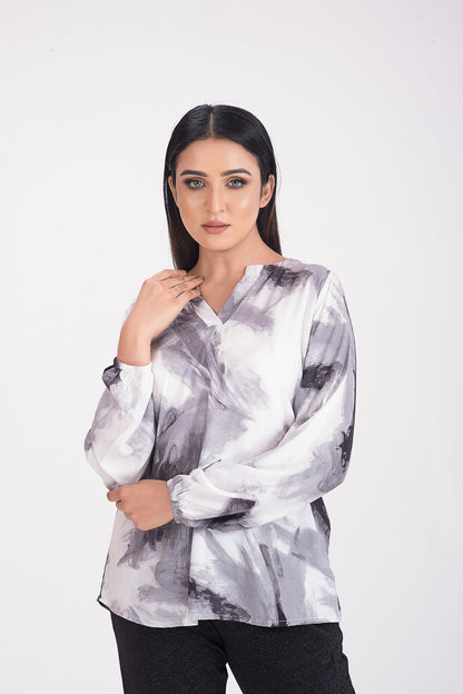 Tie Dye Long Sleeve Tops Women