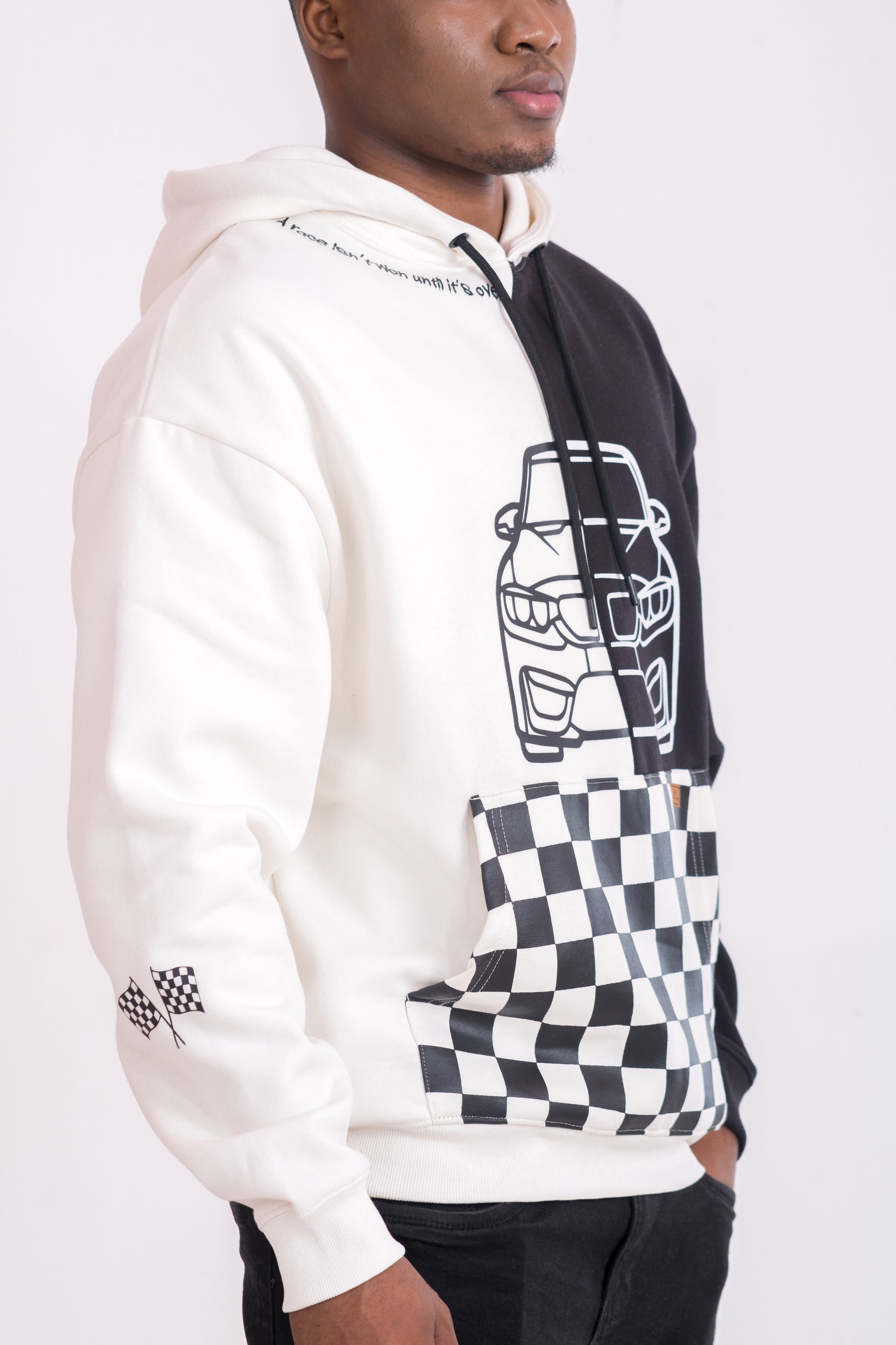 Men's white and black Hoodies & Sweatshirts 