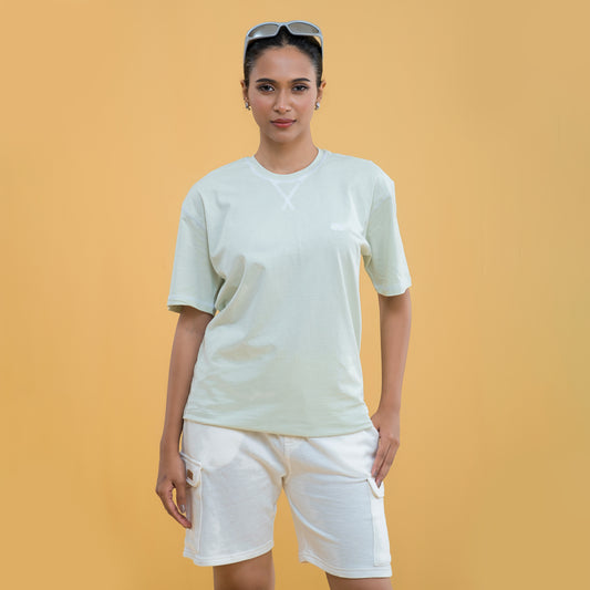 Light Mint Green Drop Shoulder T-Shirt 