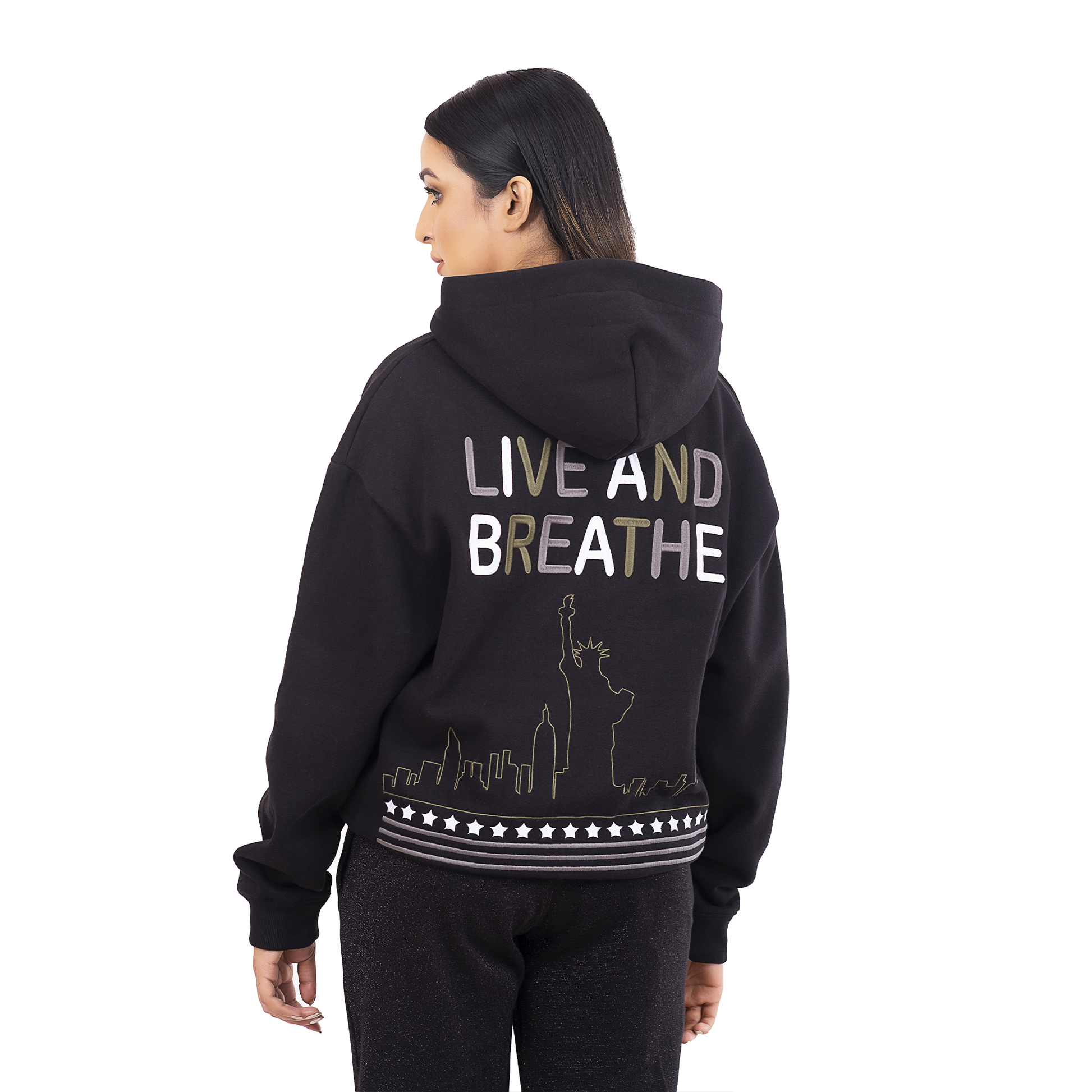 Women's Black Hoodies & Sweatshirts