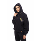 Oversized Black Bomber Hoodie for women