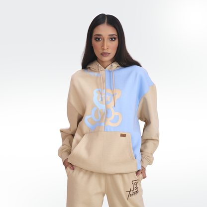 Sky to Sand Women's Teddy Bear Graffiti Oversized Hoodie
