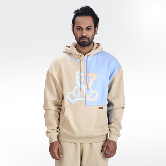 Men's Teddy Bear Graffiti Oversized Hoodie - Eternce Shop 