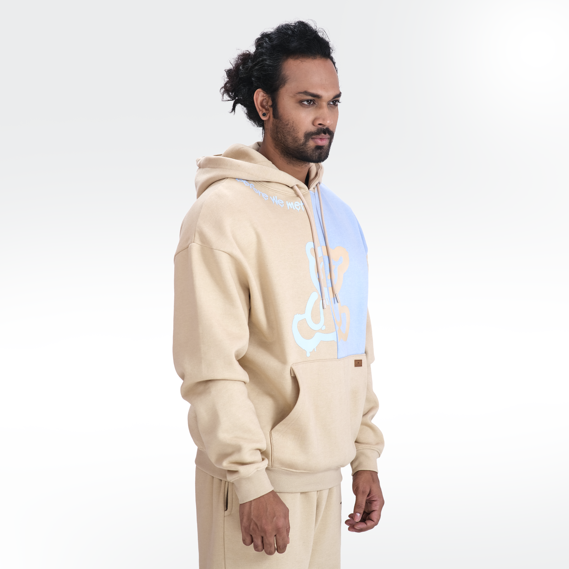  Men's cotton Hoodie Sweatshirt Graffiti Themed Teddy Bear