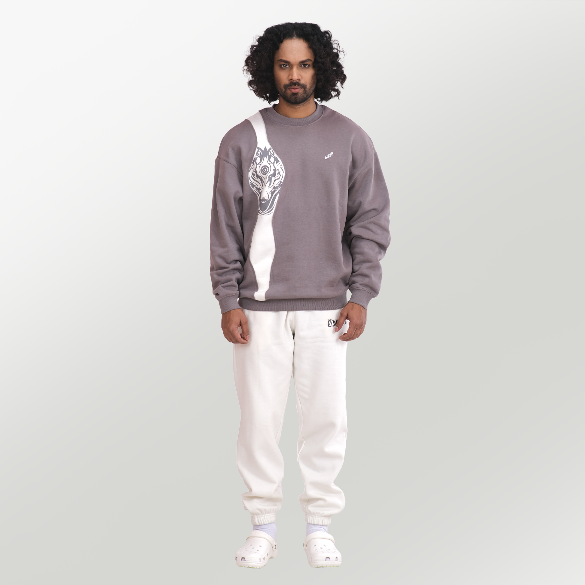 Men's Crewneck Graphic Oversized Sweatshirt