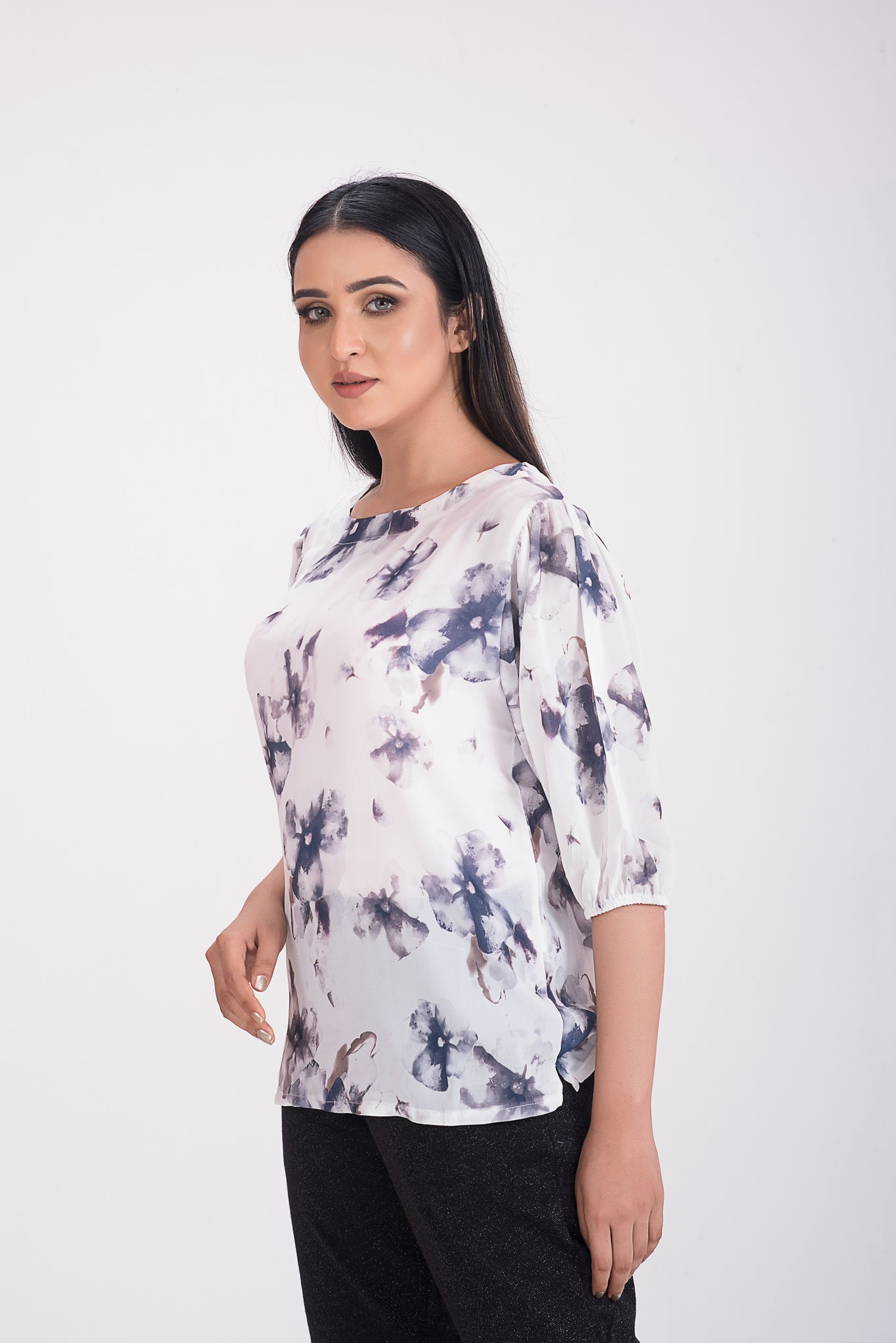 Women's Casual georgette printed Tops -Eternce
