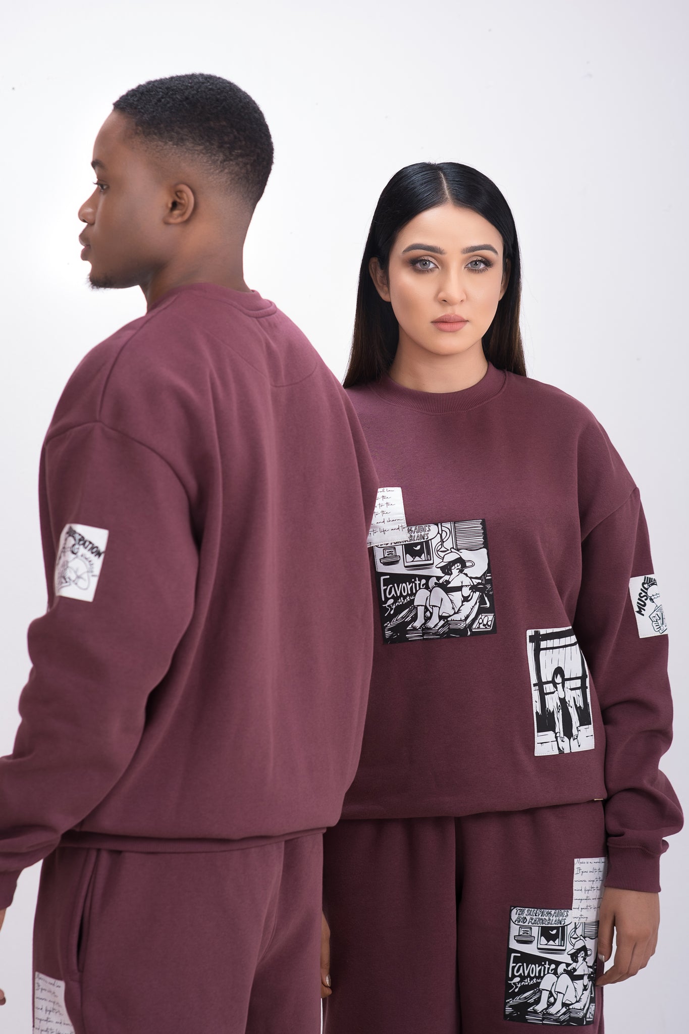 Unisex Retro Music Artist Sweatshirt and Jogger Set for men & Women 