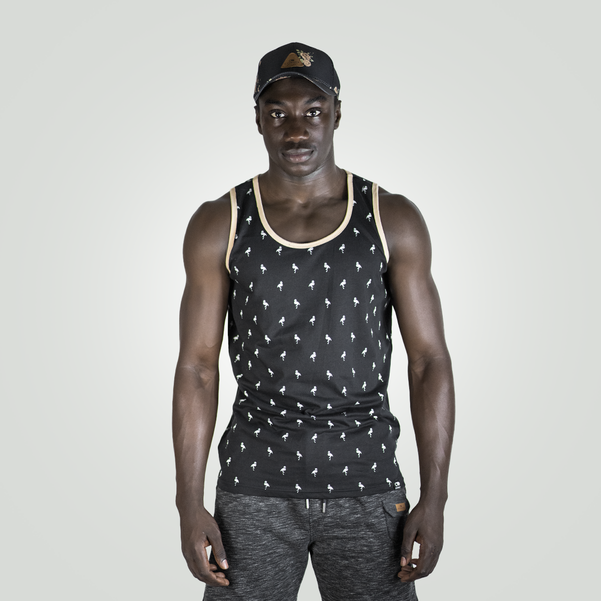 Men's Tropical Vibes Men's Flamingo Print Tank Top Summer-Ready Fashion Statement