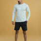 Patch Mint Green Crewneck Long Sleeve T-shirt