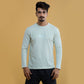 Patch Mint Green Crewneck Long Sleeve T-shirt