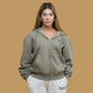 olive green hoodie