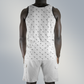 Men's 100% Cotton Tank Tops -White &black graphic