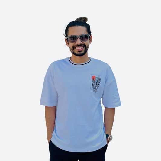 Men's Tiger Print Drop Shoulder T-shirt