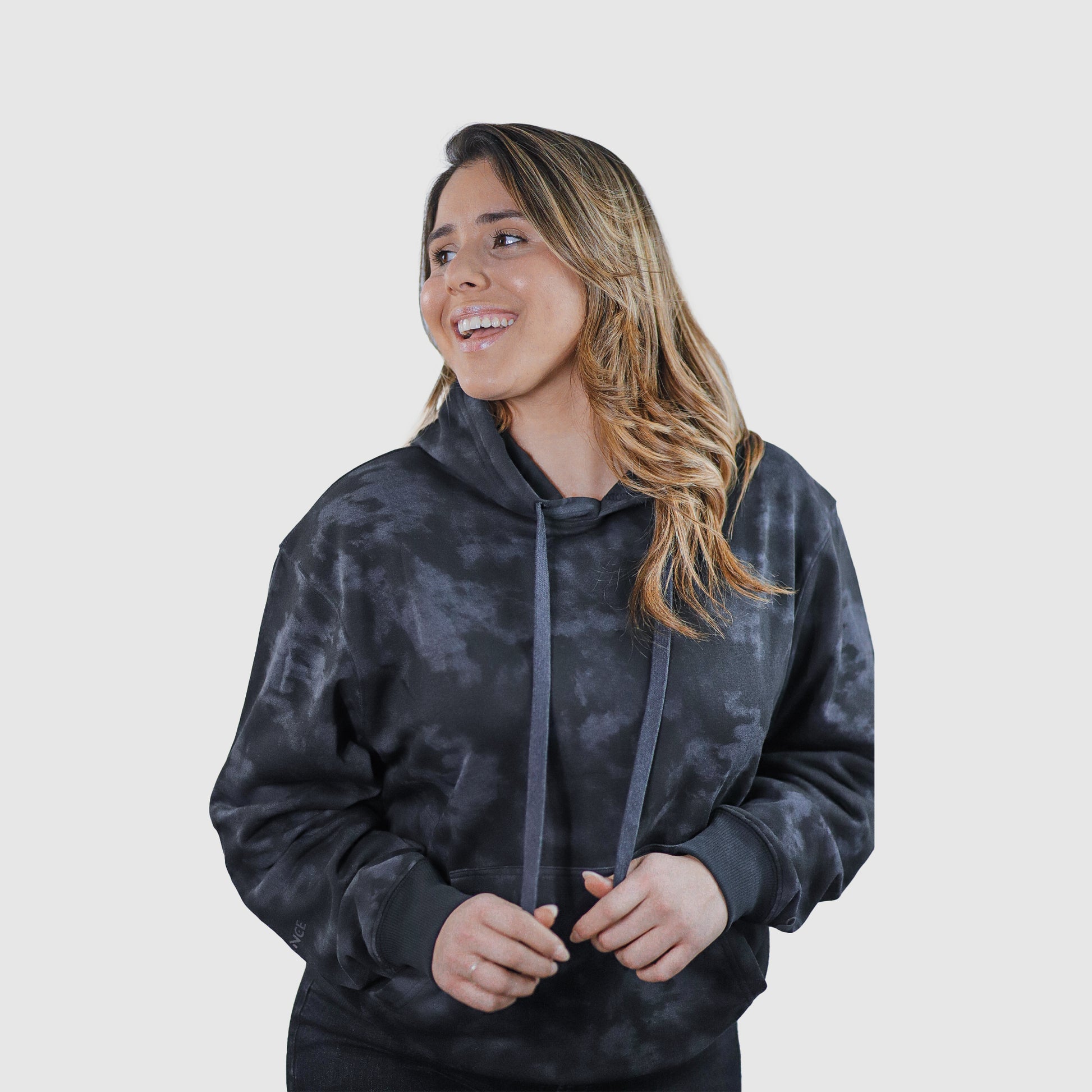 Women's Versatile Black Camo Hoodie  Gender-Neutral Fashion Essential